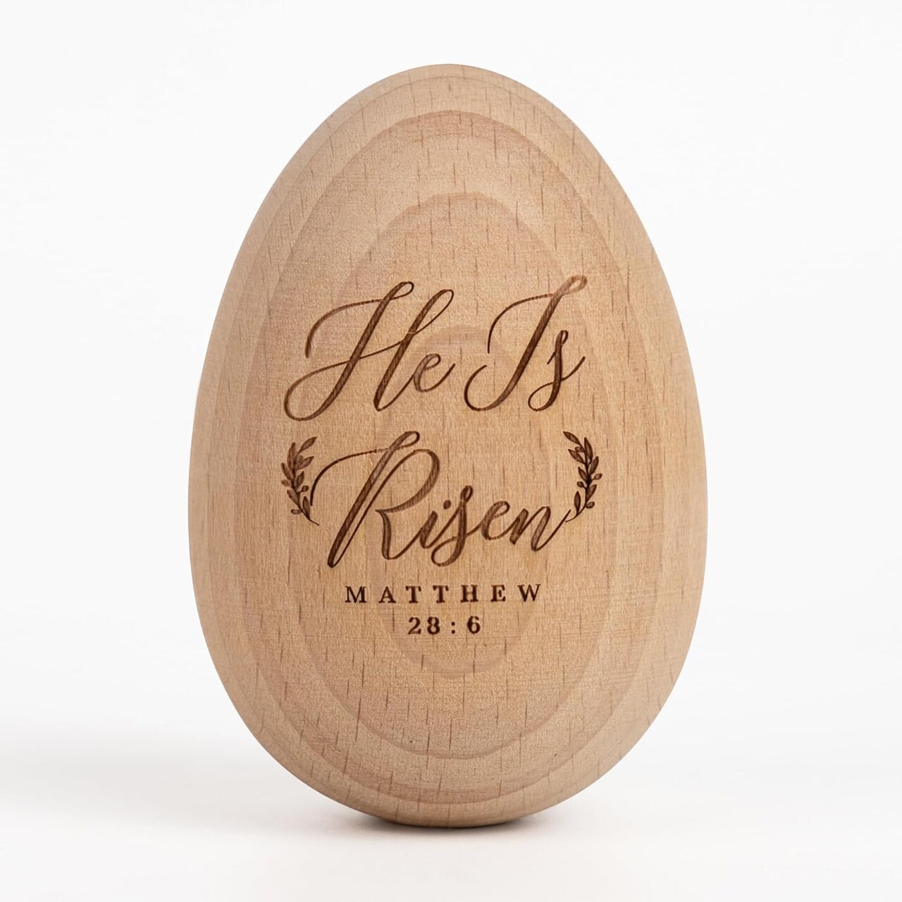 Easter Egg Decor, Wooden Decorations For Home, Tier Tray, Centerpiece Table Top, Easter Gifts Religious For Adult, Church, Christian Basket Stuffers, Egg Fillers For Toddlers, Kids (He Is Risen)